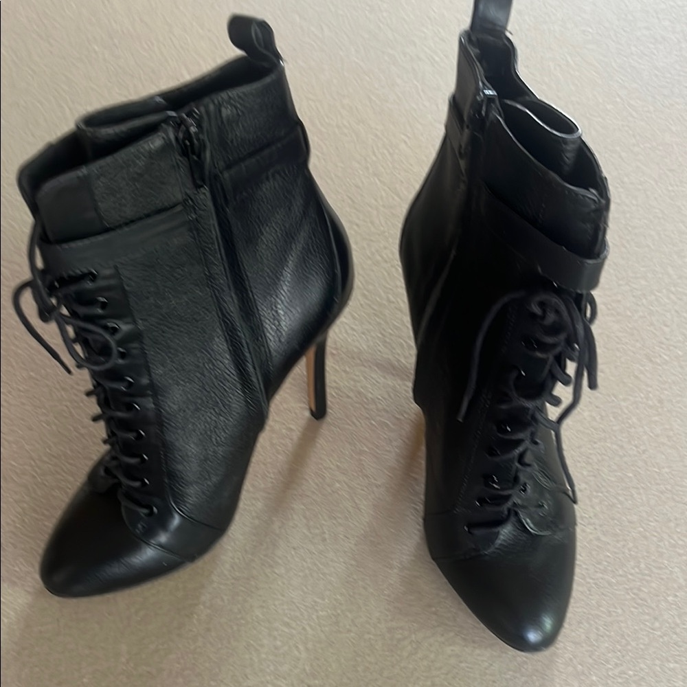 Charles David Black Heeled Boots with Stiletto Heel